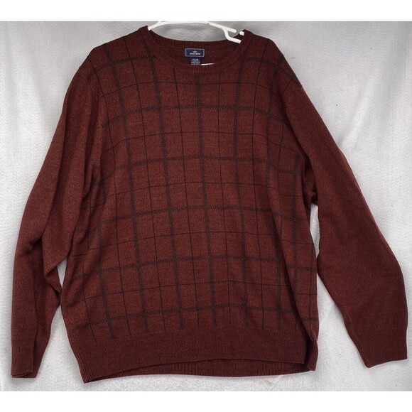Dockers Other - Dockers Mens Size XXL Sweater Burgundy Red 100% Acrylic Crewneck Pullover